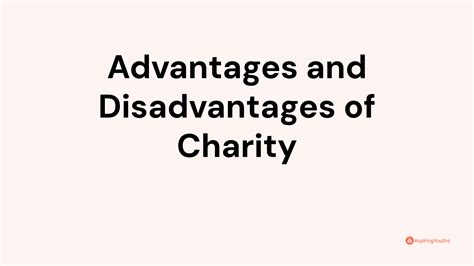 disadvantages of charity work